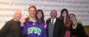 Sex educators Dr. Charlie Glickman, Reid Mihalko, Megan Andelloux, Dr. Christopher White, Jenna Gaarde, and Dr. Carol Queen at SFSU's "So You Wanna Be a Sex Educator" Panel
