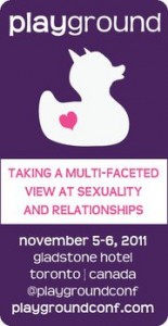 Playground Conference Facebook logo with their Rubber Ducky with horns and a heart logo.