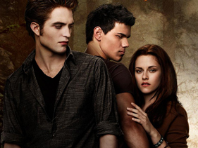 A sexy, moody picture of the three stars of the Twilight Saga