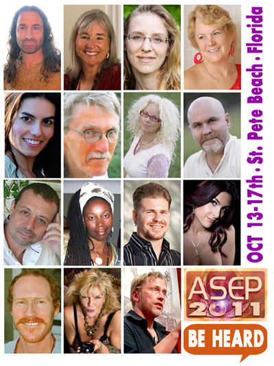 Headshots of the 15 presenters appearing at the Association for Sexual Energy Professionals 2011 Conference with the Oct dates and Florida location listed.