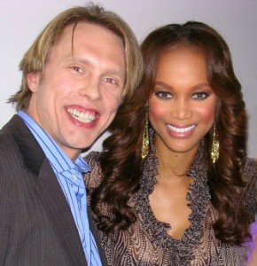 sex and relationship expert Reid Mihalko of ReidAboutSex.com with Tyra Banks of the Tyra Show