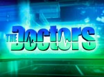 The dynamic, blue and green logo graphic of the word Doctors with a heartbeat signal running through it for CBS' The Doctors produced by Dr. Phil