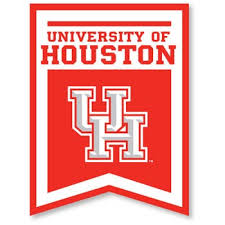 Image of the University of Houston's logo on a banner in red and whilte