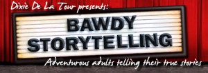 Bawdy Storytelling's website banner logo