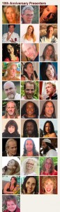 Thirty profile pictures of the Tantra teachers presenting at the ISTA 10th Anniversary Sedona Conference of Sex and Consciousness Educators