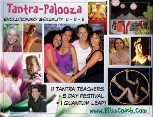 The promotional postcard for Tantra-palooza featuring picutres of all eleven teachers!