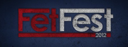 The FetFest banner logo with the words Fet in red, and Fest in white with 2012 beneath them