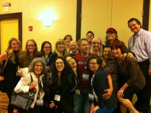Group shot of sex and relationship expert Reid Mihalko of ReidAboutSex.com with sixteen other sex educators at 2012's Momentum Conference in D.C.