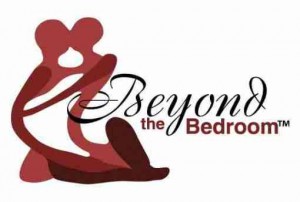 Abstract graphic of two people entwined with "Beyond The Bedroom" in text next to it