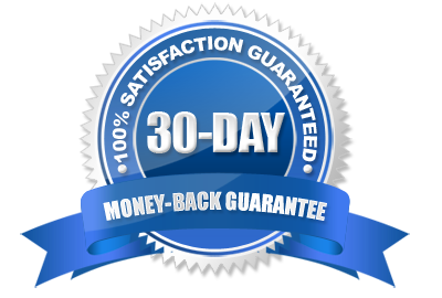 30-day money back guarantee blue ribbon seal