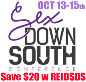 SexDownSouth.com logo picture with discount code REIDSDS on it to save $20