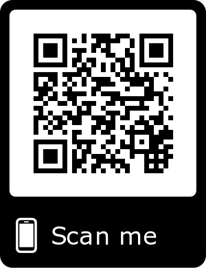 QR code with an iPhone icon on the bottom next to the words "scan me" - the code directs to TinyURL.com/reidaccountability