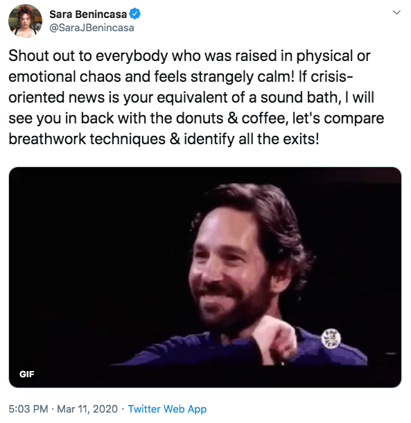 screenshot of a tweet by Sara Benincasa