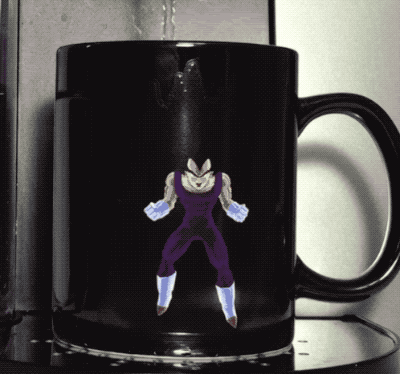 Drazon Ballz power up coffee mug GIF