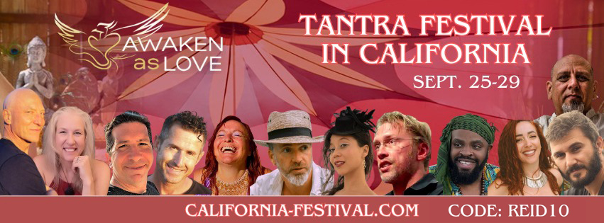 Event Banner for the California Tantra Festival. Including discount code Reid10