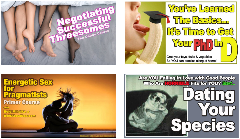 Promo image for Reid's courses and workshop
