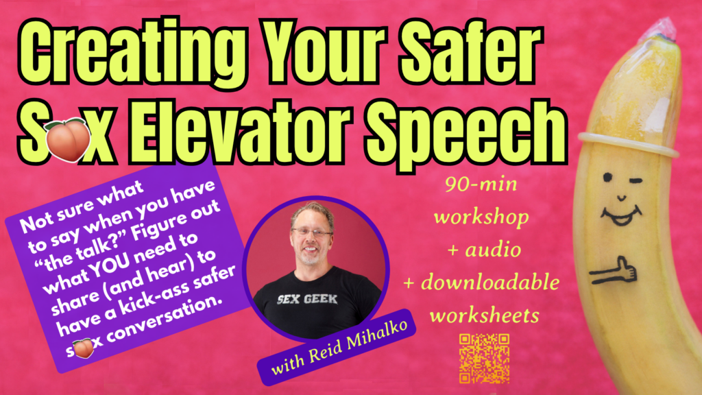 Event Banner for Creating Your Safer SexElevator Speech