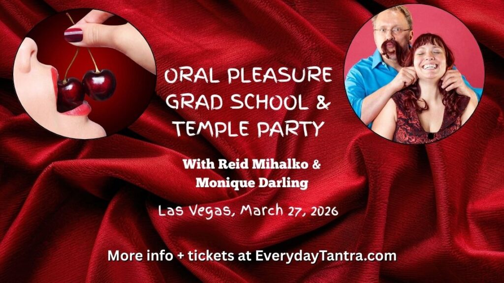 Event Banner for Oral Pleasure Grad School and Temple Party
