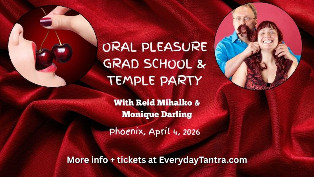 Event Banner for Oral Pleasure Grad School and Temple Party
