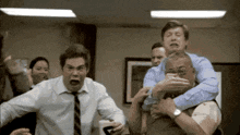 The Office GIF of everyone panicking