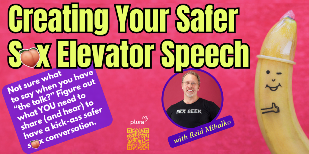 Event Banner for Creating Your Safer Sex Elevator Speech