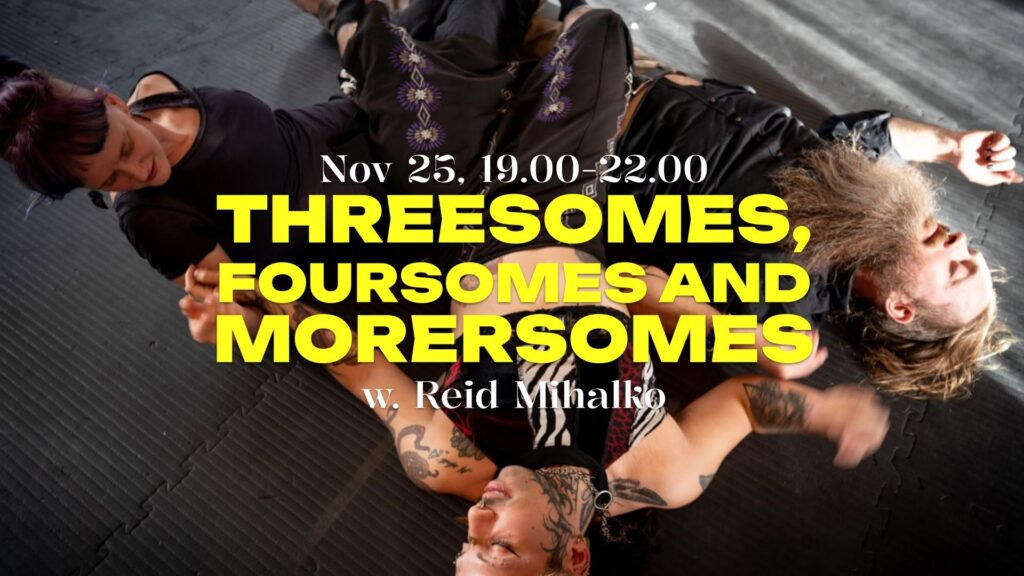 Event promotional image for Threesomes, Foursomes, and MOREsomes! with Reid Mihalko, Nov 25, 19:00–22:00.
