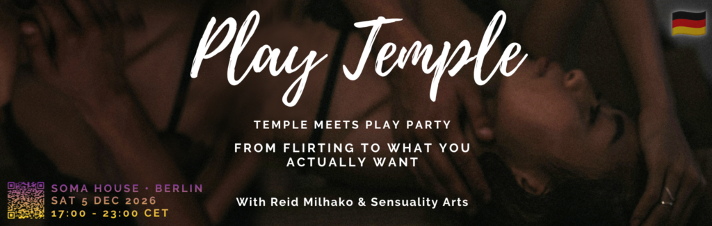 Promo image for Reid Mihalko's Play Temple workshop in Berlin with Sensuality Arts